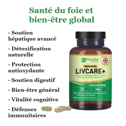 Advanced Livcare+ Soutien hépatique détoxification et bien-être général
