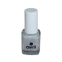 Vernis top coat finition paillettes Avril
