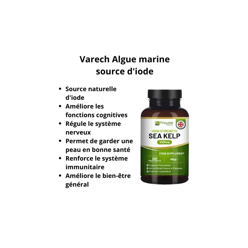 Varech 2000 Algue marine source d'iode Sea kelp Prowise