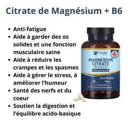 Citrate de Magnésium + vitamine B6 Prowise Healthcare 120 gélules