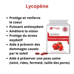 Lycopène protège le coeur, améliore la vision, la peau, protège du stress oxydatif