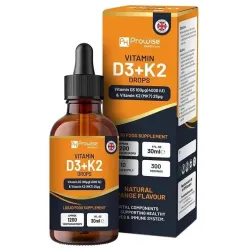 Vitamine D3 et K2 liquide Prowise 1000 UI par goutte