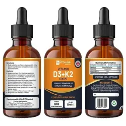 Mélange vitamine D3 et vitamine K2 végan 30 ml