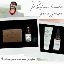 Routine beauté peau grasse 4 produits naturels