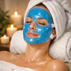 Masque visage gel chaud froid Relaxation, cernes, poches, fièvre, maux de tête