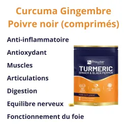 Comprimés de Curcuma Gingembre et Poivre noir - Prowise Healthcare