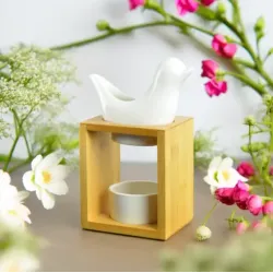 Birdy Naturéa Brûle-parfum oiseau blanc