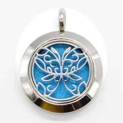 Pendentif en inox pour diffuser des huiles essentielles - Collier d'aromathérapie