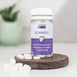 Super mélatonine + magnésium marin + vitamine B6 Sommeil, stress, fatigue, système nerveux