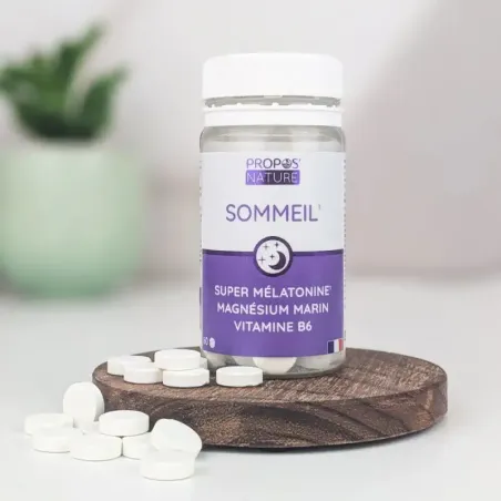 Super mélatonine + magnésium marin + vitamine B6 Sommeil, stress, fatigue, système nerveux