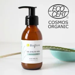 Gel d'aloe vera Bio 95,6% de jus frais Ecocert Cosmos Organic