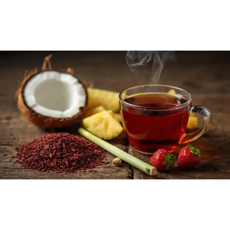 Rooibos Fraise Colada : Coco, Ananas, Citronnelle, Fraise