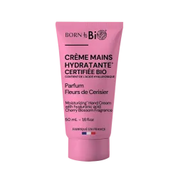 Crème mains Hydratante à l'acide hyaluronique Born to Bio 50 ml Parfum Fleurs de Cerisier