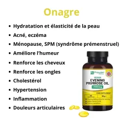 Gélules d'Huile d'Onagre vitamine E et B6