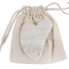 Gua Sha en Cristal de roche et son pochon de rangement