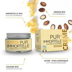 Crème de jour Pur'immortelle à l'hélichryse italienne BIO acide hyaluronique huile d'argan