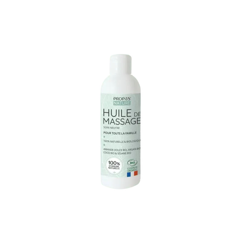 Huile de massage neutre BIO Propos'nature 200ml