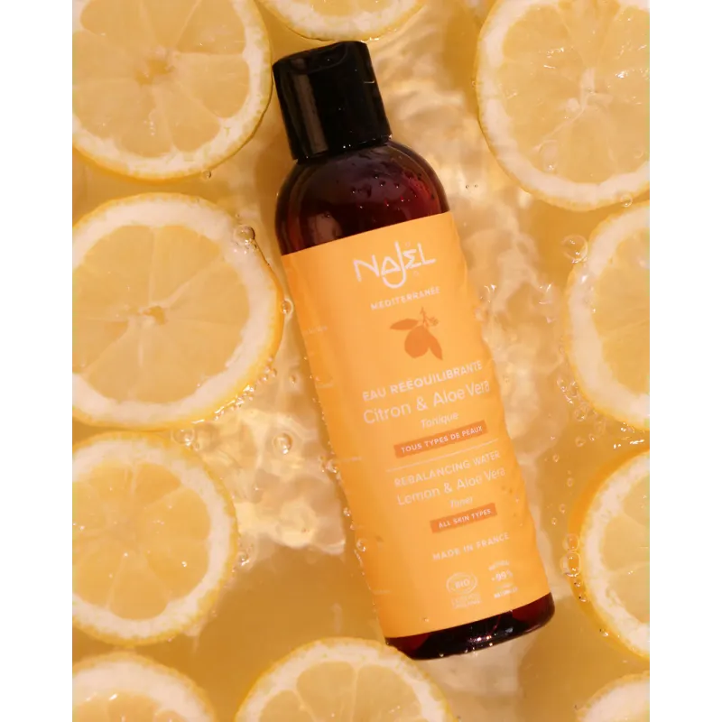 Eau tonique rééquilibrante Najel Citron et Aloe vera
