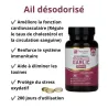 Ail désodorisé en gélules - Système cardiovasculaire, immunitaire, détox, cholestérol