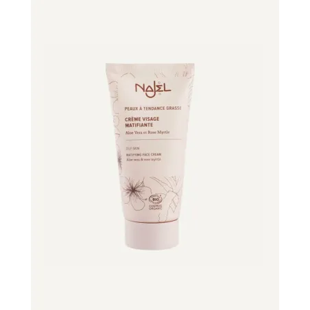 Crème visage matifiante Bio Najel 50 ml - Peaux mixtes à grasses